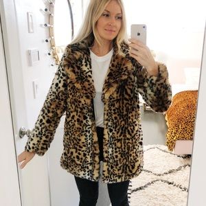 Faux Fur Leopard Coat!